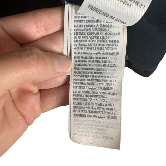 15. Hollister Black Winter Puffer  Jacket Size Large Hooded - Picture 8 of 16